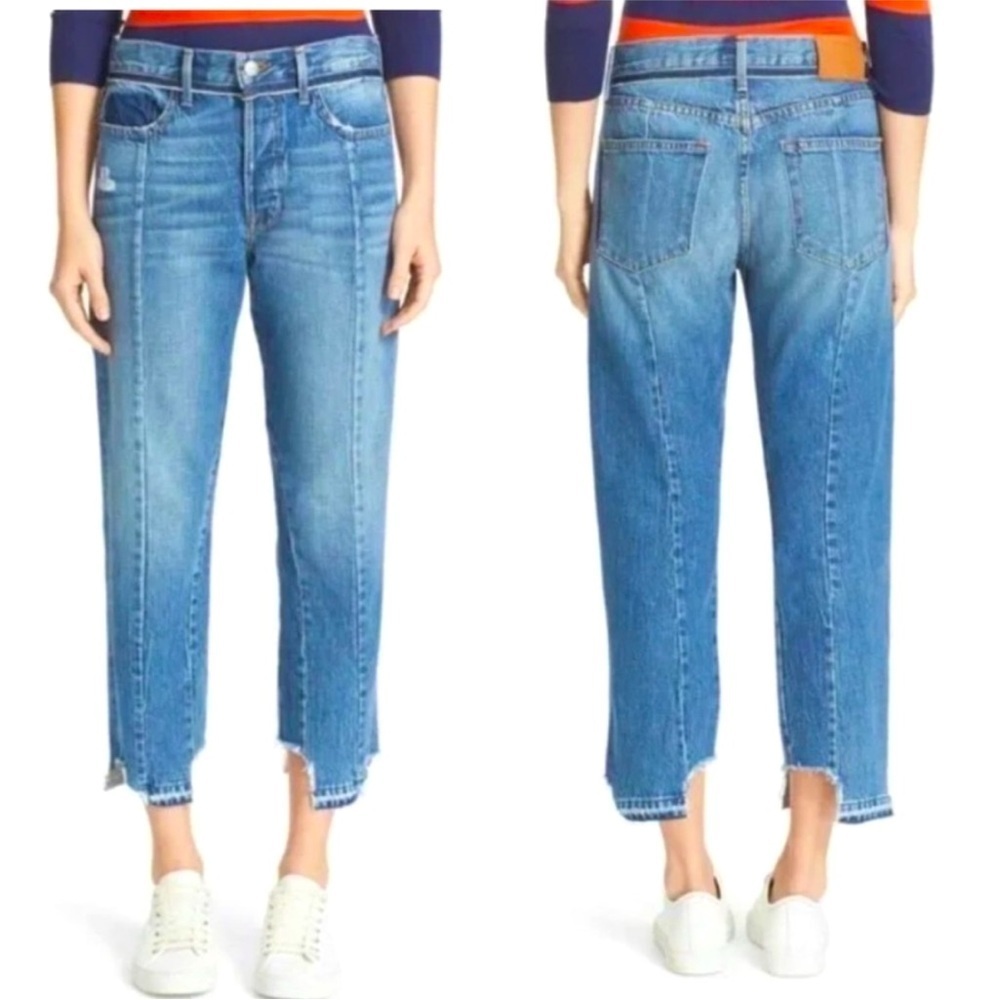 FRAME STEP HEM FRAYED CHEWED DISTRESSED BUTTON FLY JEANS LE ORIGINAL SIZE 30